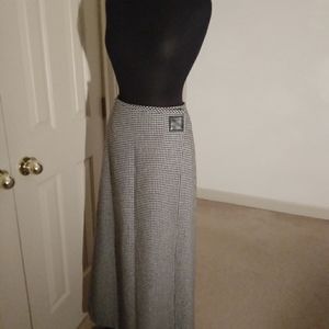 Ralph Lauren-Full-Length, houndstooth, wool skirt